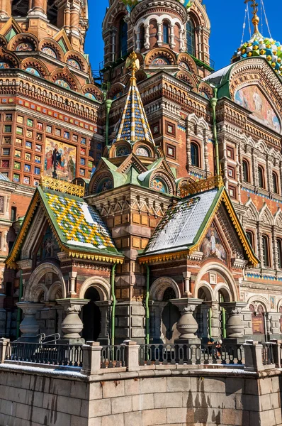 Pintu masuk ke Gereja Juruselamat Tentang Darah, St Petersburg — Stok Foto