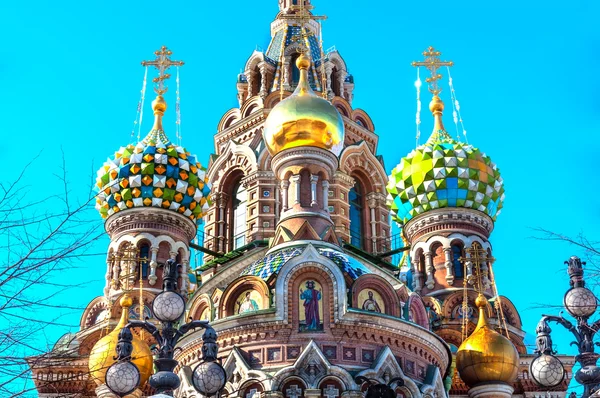 Cupola Gereja Juruselamat tentang Darah, St Petersburg — Stok Foto