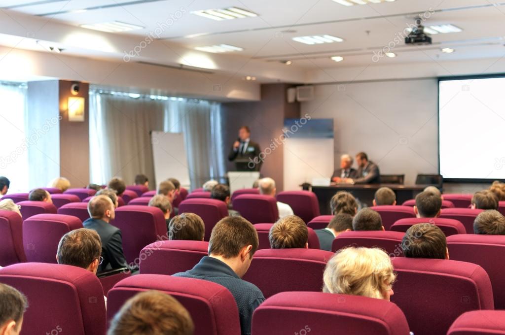 People sitting rear at the business conference