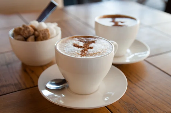 コーヒー、砂糖のカップ — ストック写真