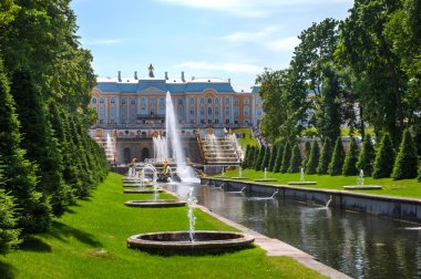 petergof: samson çeşme ve deniz kanal, st petersburg, Rusya Federasyonu