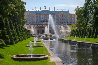 petergof: samson çeşme ve deniz kanal, st petersburg, Rusya Federasyonu