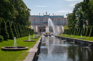 petergof: samson çeşme ve deniz kanal, st petersburg, Rusya Federasyonu