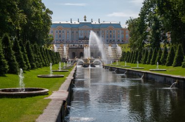 petergof: samson çeşme ve deniz kanal, st petersburg, Rusya Federasyonu