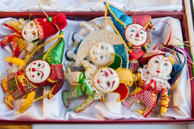 parlak Noel palyaço rakamlar süslemeleri