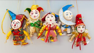 parlak Noel palyaço rakamlar süslemeleri
