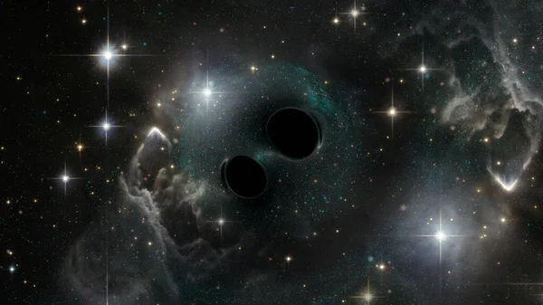 벽지를 우주에 빛나는 사이에 블랙홀 있습니다 Nasa 이형상의 요소들 — 스톡 사진
