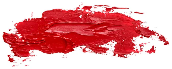 Pennello Olio Rosso Strutturato Colpo Eps Illustrazione Vettoriale Isolato Sfondo — Vettoriale Stock