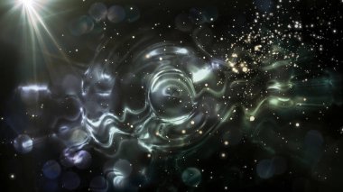 Soyut neşeli bulanık ışık lekeleri koyu bir arkaplanda.