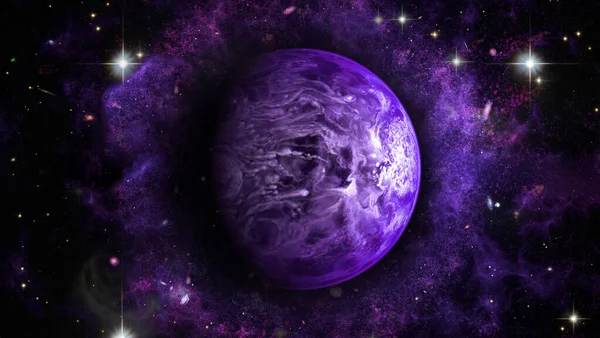宇宙の中のエイリアン惑星 Nasaによって提供されたこの画像の要素 — ストック写真
