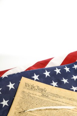The American Flag and the Constitution clipart