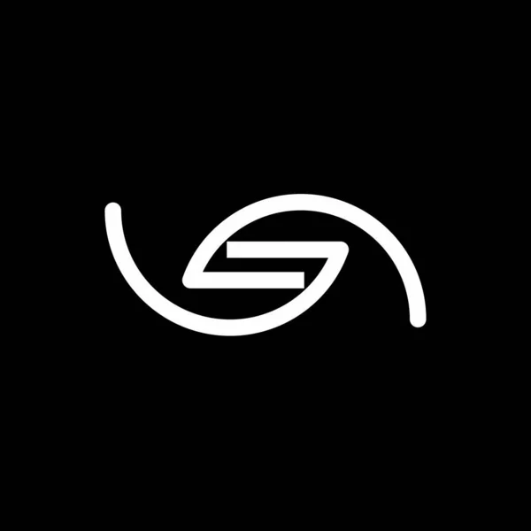 Gng Gsg Sgg Sge Gse Nin Baş Harfleri Geometrik Logo — Stok Vektör