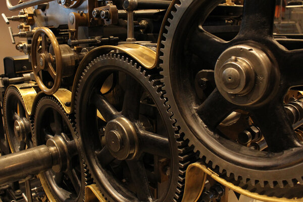 старый печатный станок
