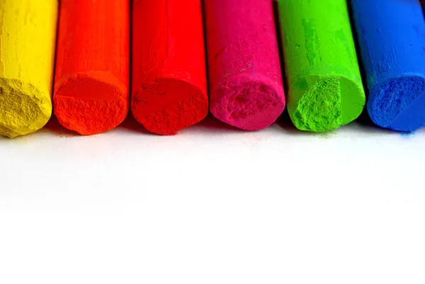 Color spectrum pastel sticks - education, arts,creative, back to school — Stock Photo, Image