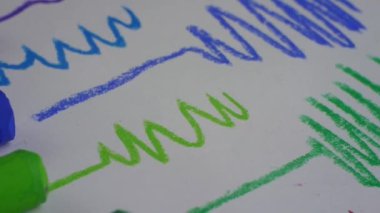 farklı renkleri pastel tebeşir beyaz yüzey no. 01