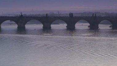 Prag, anıt, gece görüş, eski charles Köprüsü