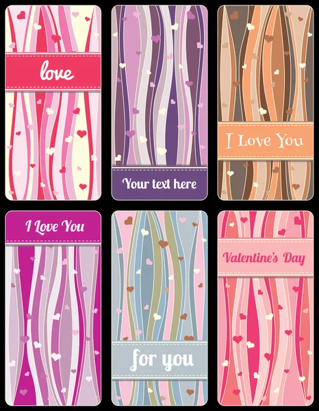 Set of Valentine's background labels for cover phone No.07 — Stock Photo, Image