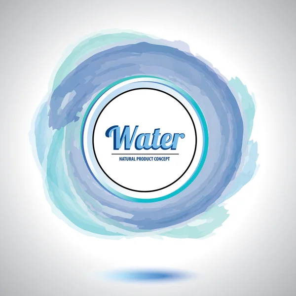 Elemento abstracto del círculo de agua. Remolino azul mancha . — Vector de stock