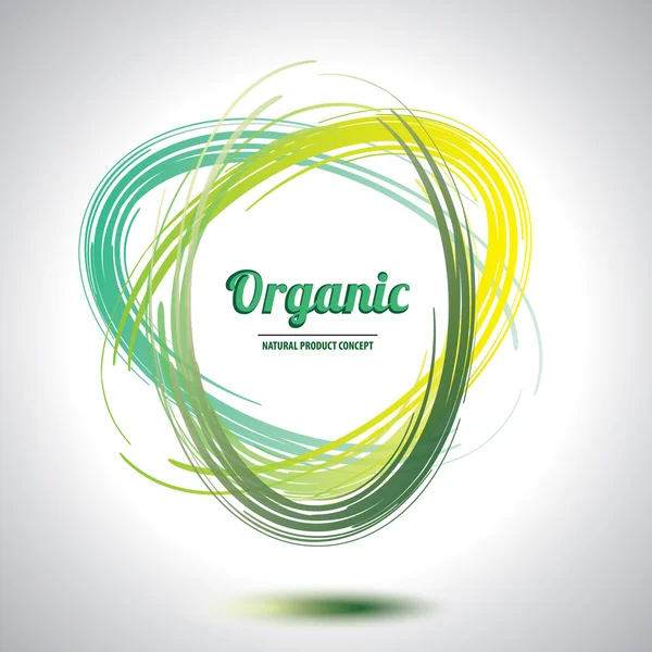 soyut organik circle öğesi. Yeşil leke girdap.