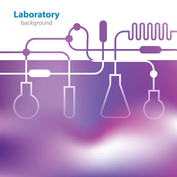 Résumé violet fond de laboratoire médical . — Image vectorielle