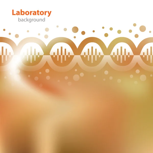 Abstract orange medical laboratory background. — Stock Vector