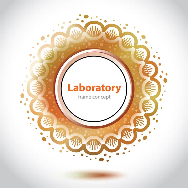 Résumé élément de cercle de laboratoire médical orange . — Image vectorielle