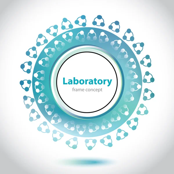 Abstracte groenachtig medisch laboratorium cirkel element. — Stockvector