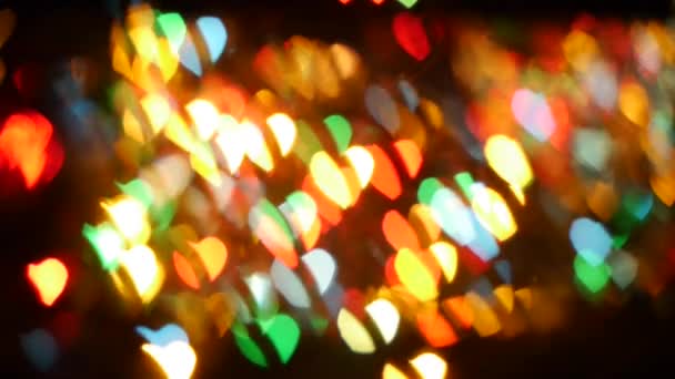 Iluminación festiva brillo cordial en el fondo, efecto bokeh No.05 — Vídeos de Stock