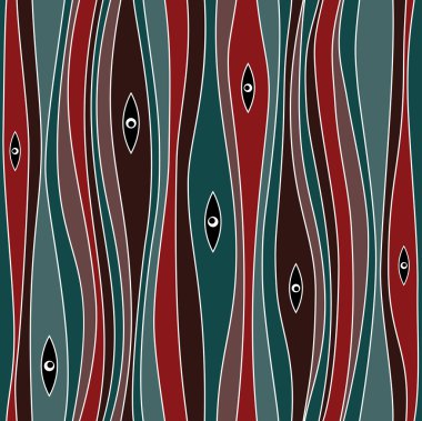 Dikişsiz soyut mistik desen