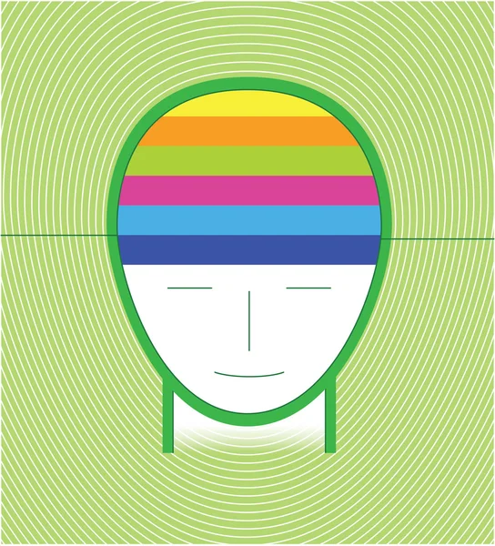Infografik Kopf grünes Konzept — Stockvektor