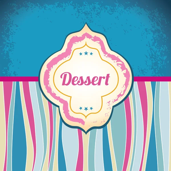 Десерт - ретро антикварний шаблонний лейбл — стоковий вектор