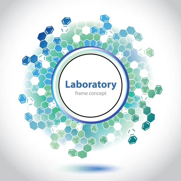 抽象的な海緑の医学研究所 circle 要素. — ストックベクタ