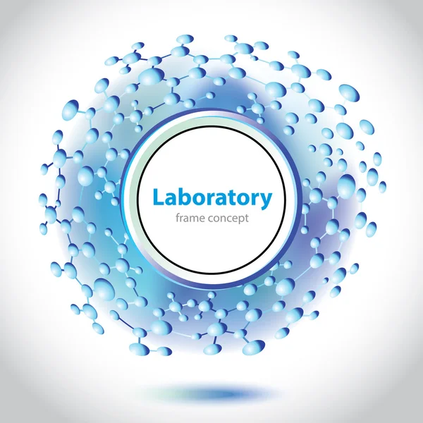 Abstract blue-violet medical laboratory circle element. — Stock Vector