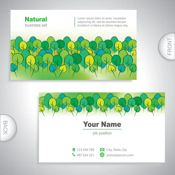 Tarjeta de visita de naturaleza universal . — Vector de stock