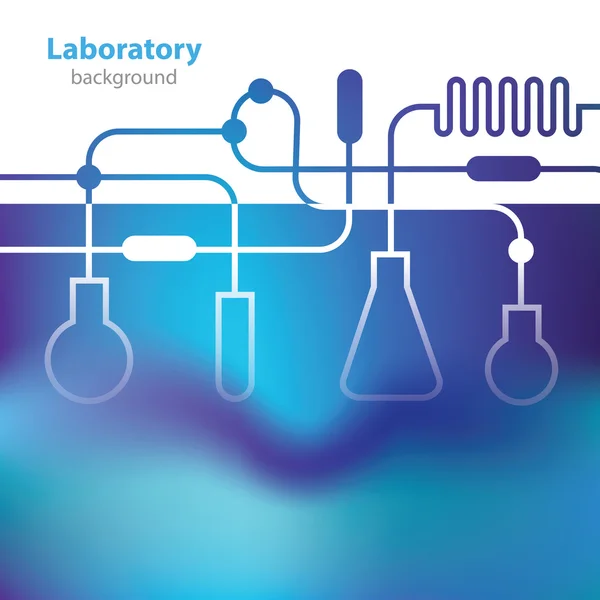 Résumé fond de laboratoire médical bleuâtre . — Image vectorielle