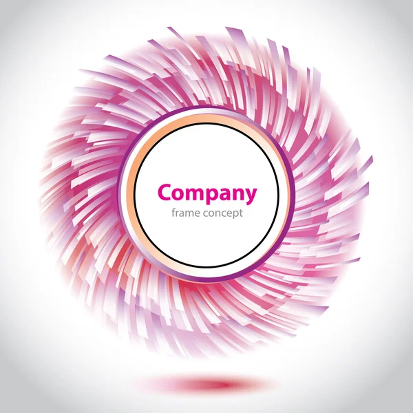 Elemento círculo púrpura-blanco abstracto para empresa . — Vector de stock