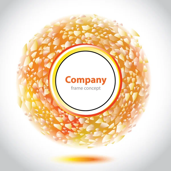 Elemento abstracto círculo naranja-blanco para empresa . — Vector de stock