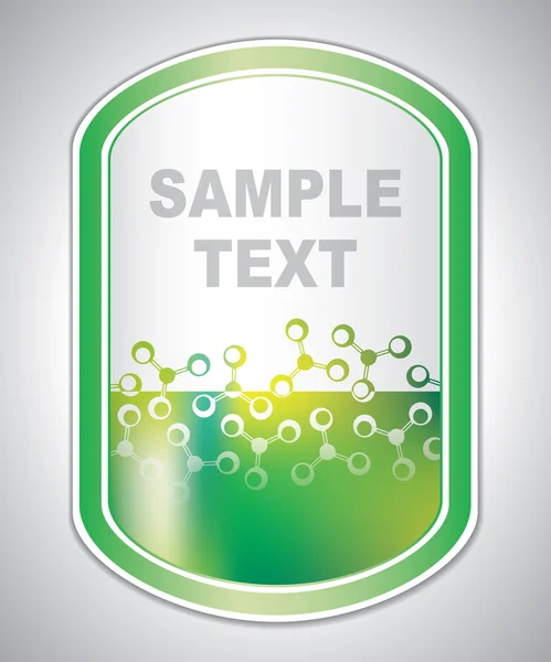 Abstracte groenachtig medisch laboratorium label — Stockvector
