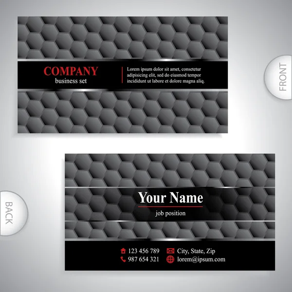 Universal black luxury business card. — Wektor stockowy
