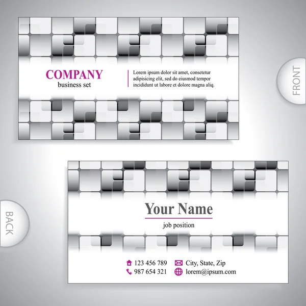 Universal gray luxury business card. — Stock Vector