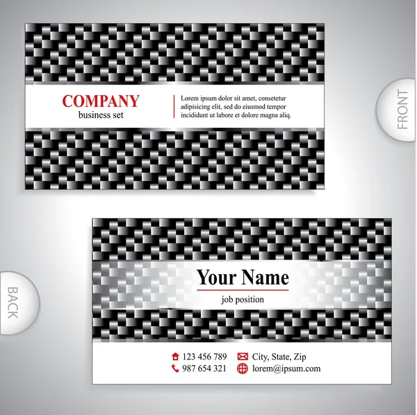 Universal luxury carbon business card — Stock Vector