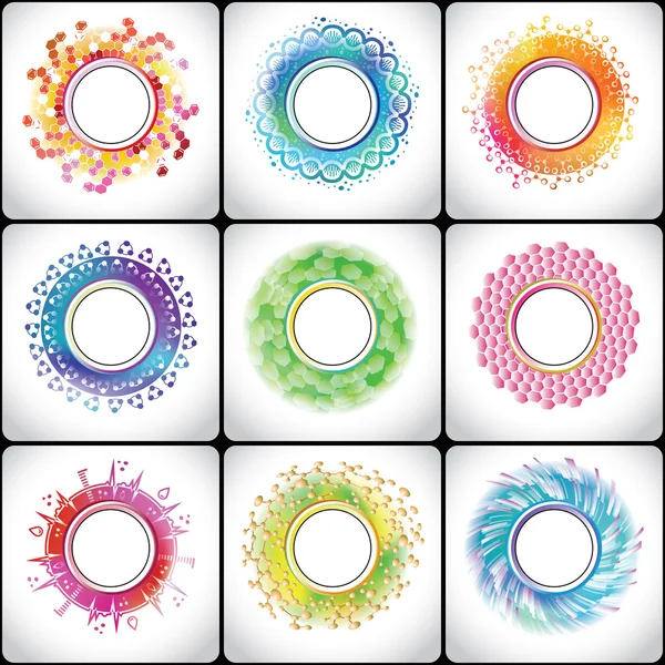 Abstract medical laboratory circle element. — Stock Vector