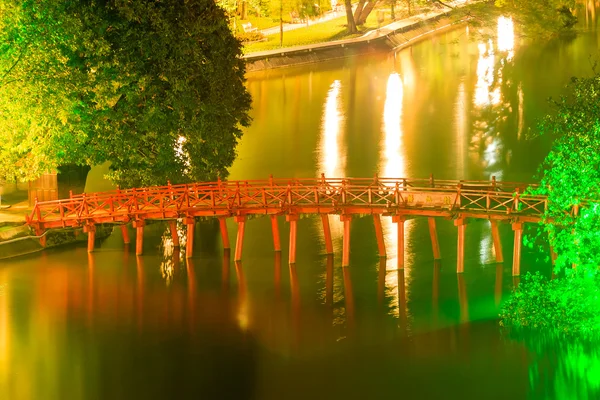 Huc bridge in night — Stock Photo, Image