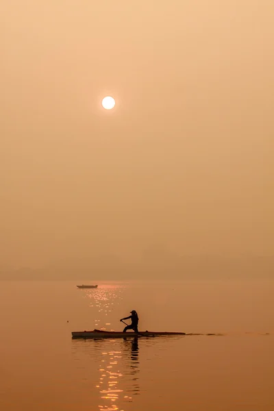 Alba sul lago ovest — Foto Stock