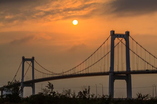 橋の夕日 — ストック写真