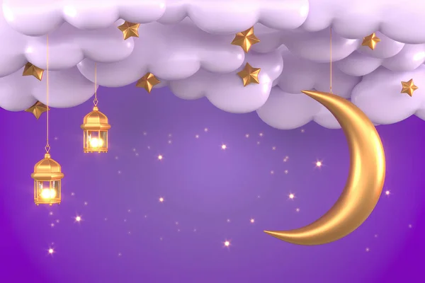 Ramadan Kareem Greeting Background Islamic Illustrator Design — Stock Photo, Image