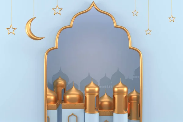 Ramadán Kareem Saludo Fondo Islámico Ilustrador Diseño — Foto de Stock