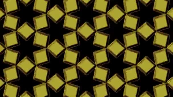 Gouden Abstracte Achtergrond Beweging Textuur Patroon — Stockvideo