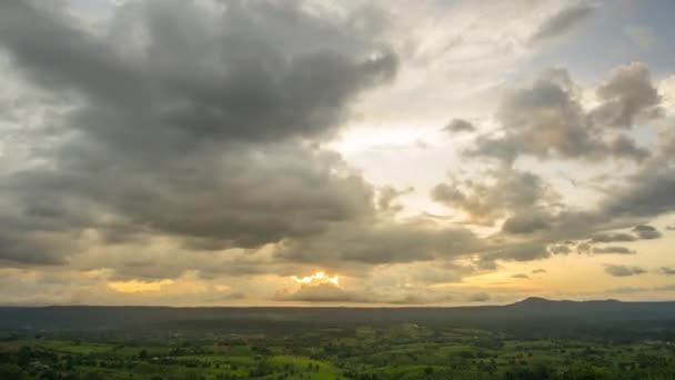 Time Lapse Ruch Stratocumulus Wieczorem — Wideo stockowe