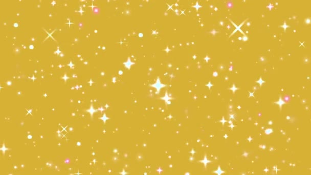 Stjärnor Blinkar Stjärnklar Bakgrund Animation — Stockvideo
